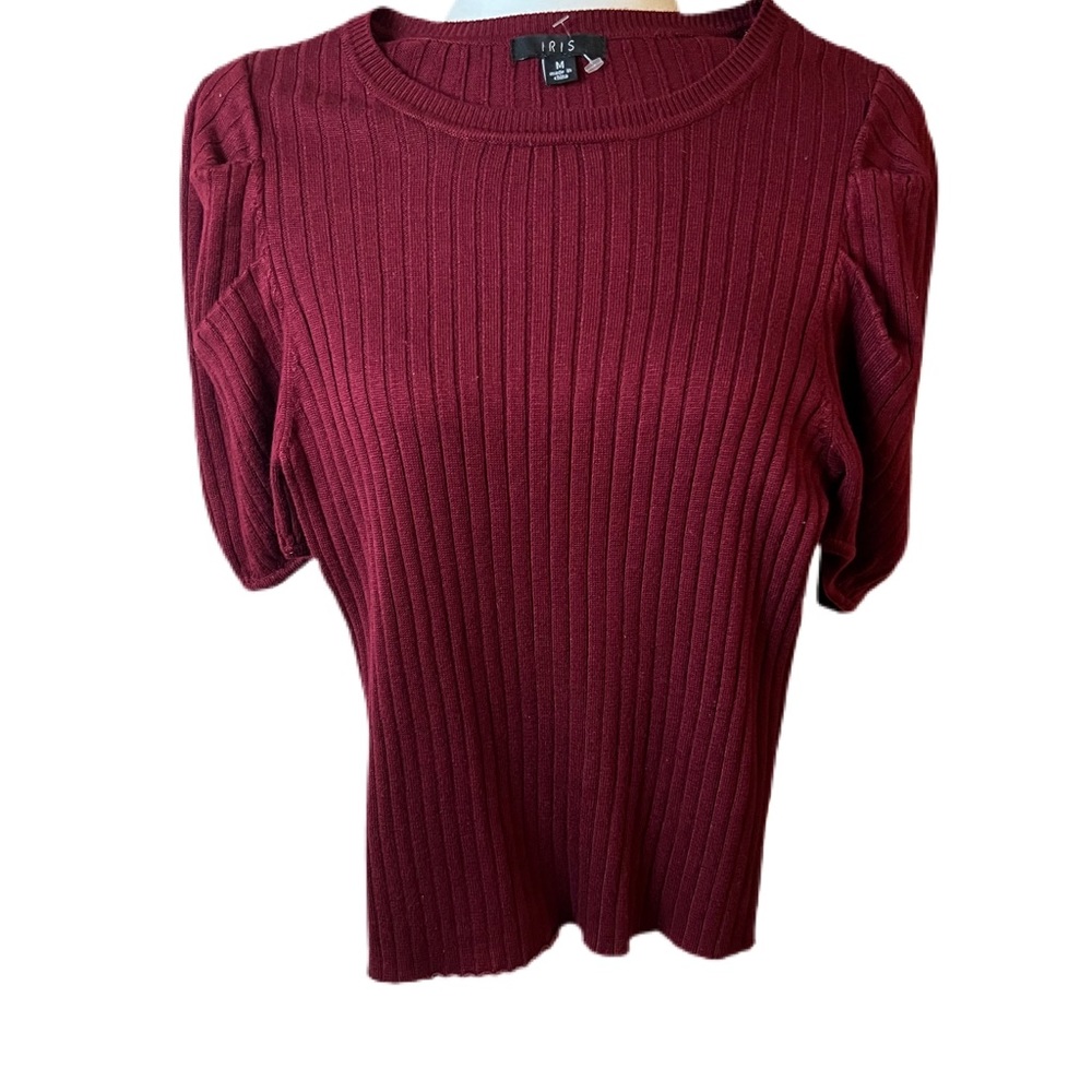 New burgundy shirt with tags.